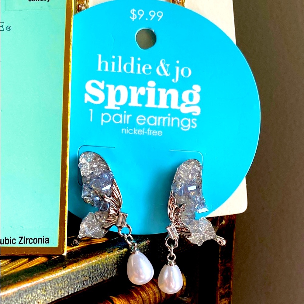 Assorted Earrings Set ALL STERLING SILVER OR GOLD PLATED :) free hair clips! - Picture 7 of 13